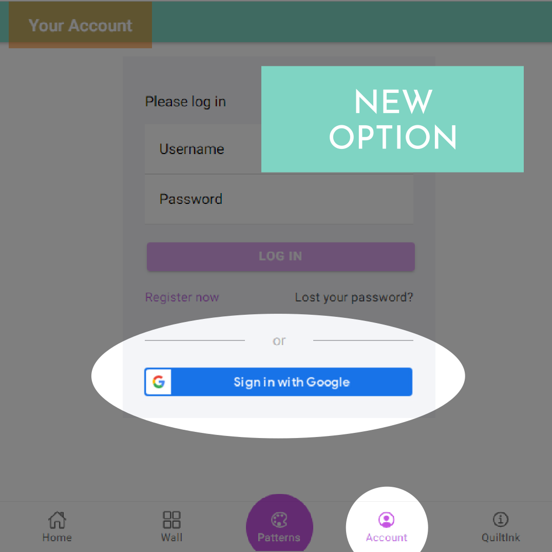 New Option: Google Log In