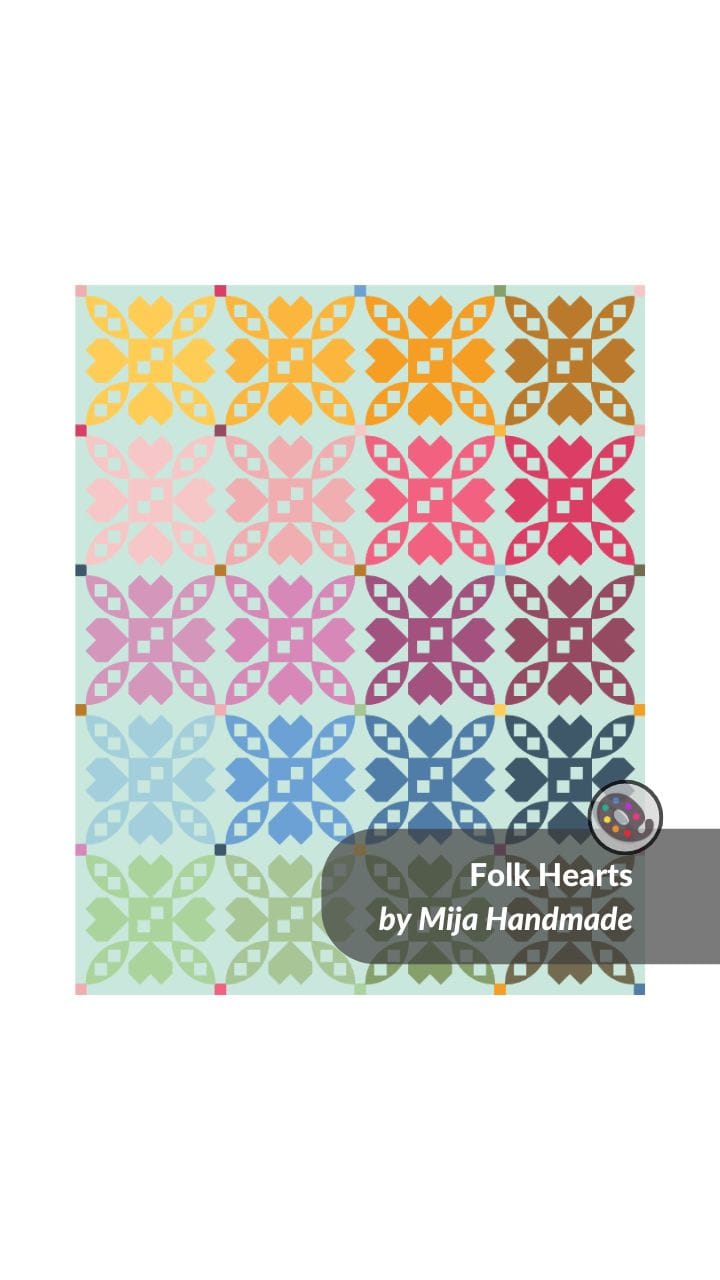New Pattern: Folk Hearts